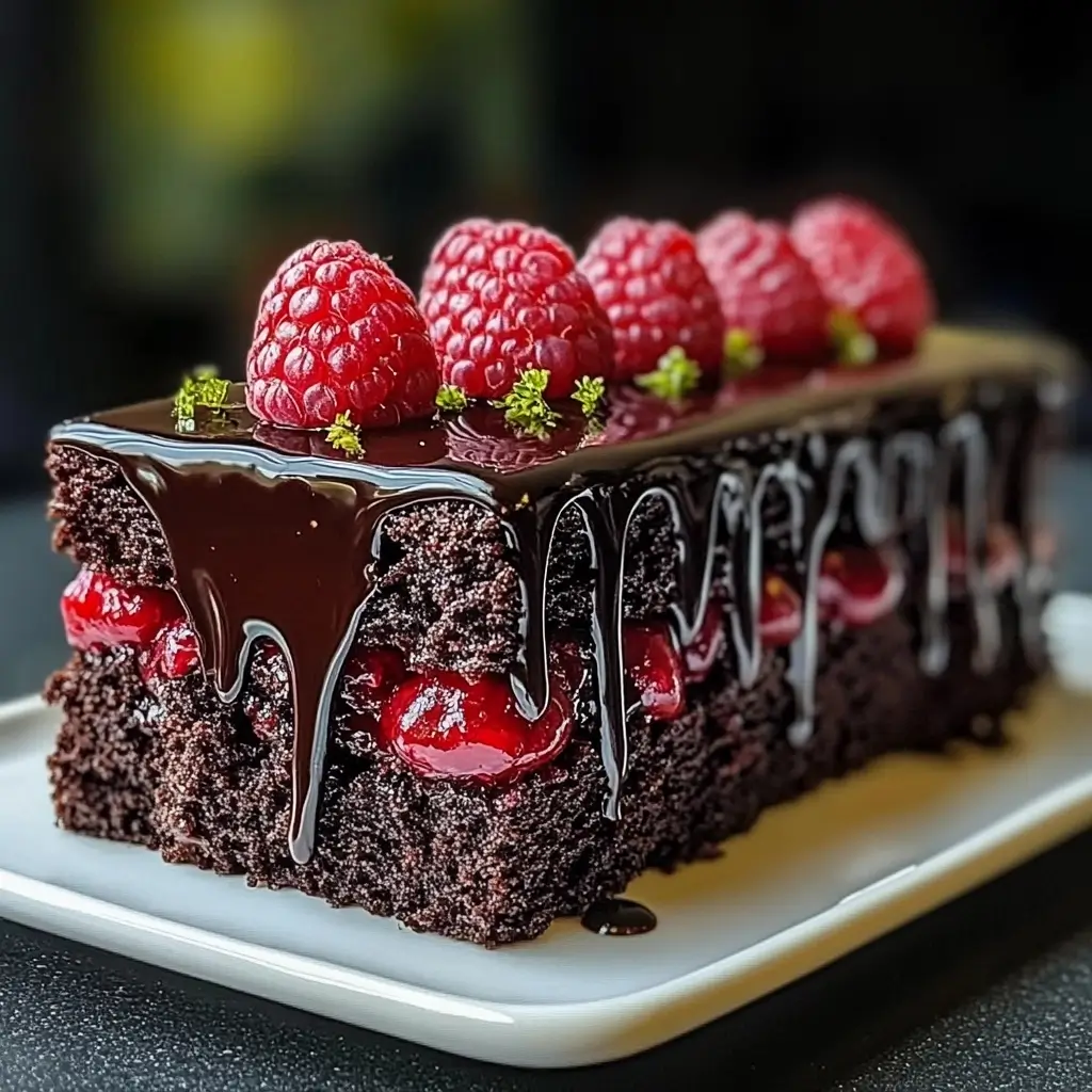 Czekoladowe ciasto z malinami i truflą 🍫🍇