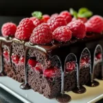 Czekoladowe ciasto z malinami i truflą 🍫🍇