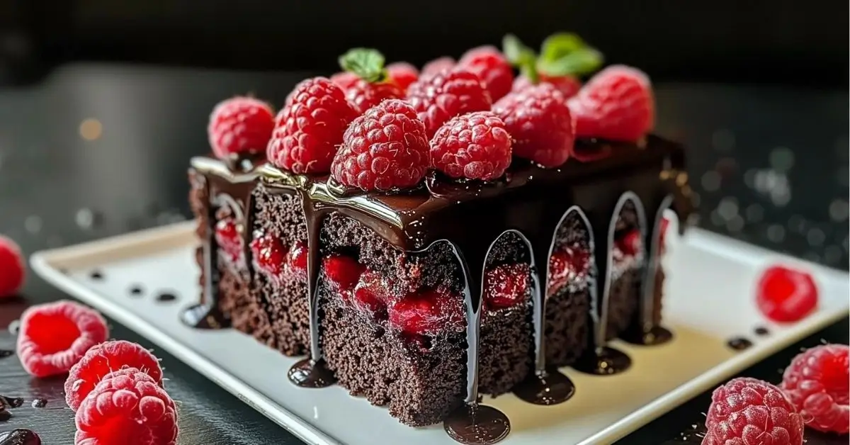 Czekoladowe ciasto z malinami i truflą 🍫🍇 w 5 krokach!