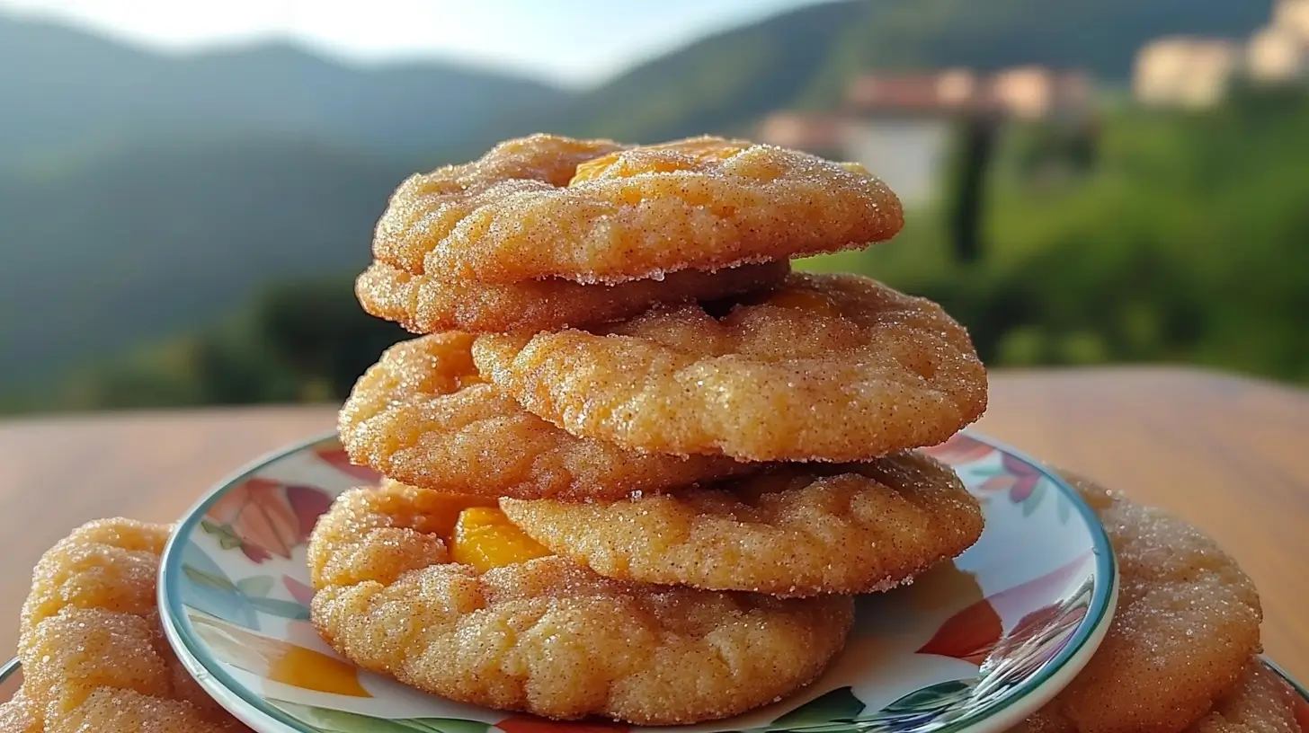 Ciasteczka Snickerdoodle z Brzoskwiniami