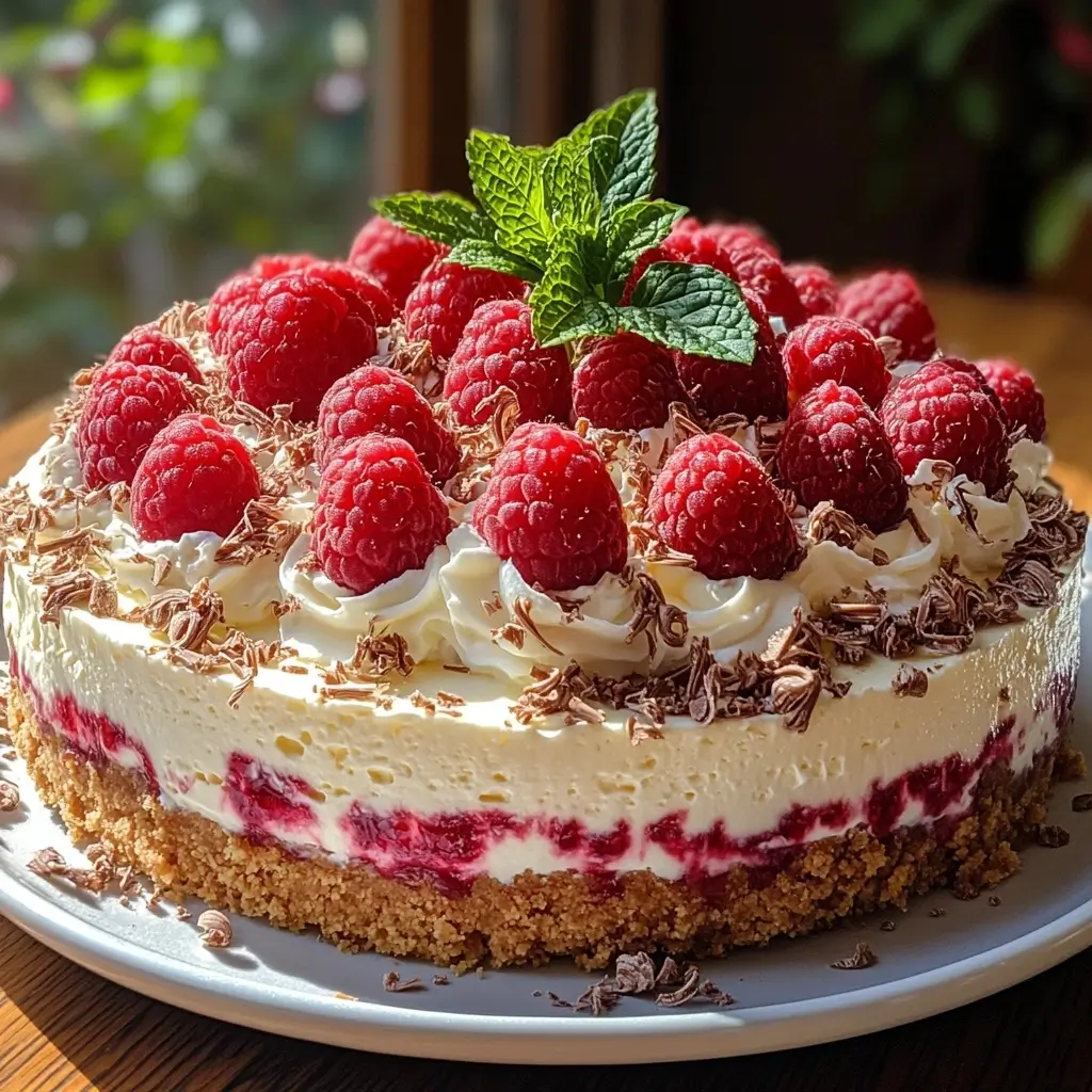 SERNIK Z MASCARPONE BEZ PIECZENIA Z BITĄ ŚMIETANĄ I MALINAMI 🍰💗 KREMOWA LEKKOŚĆ NA LATO