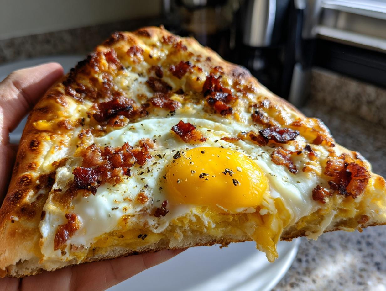 Szybka Air Fryer Breakfast Pizza. Pyszne śniadanie.
