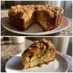 Apple Crumb Cake with Cinnamon Apple Drizzle