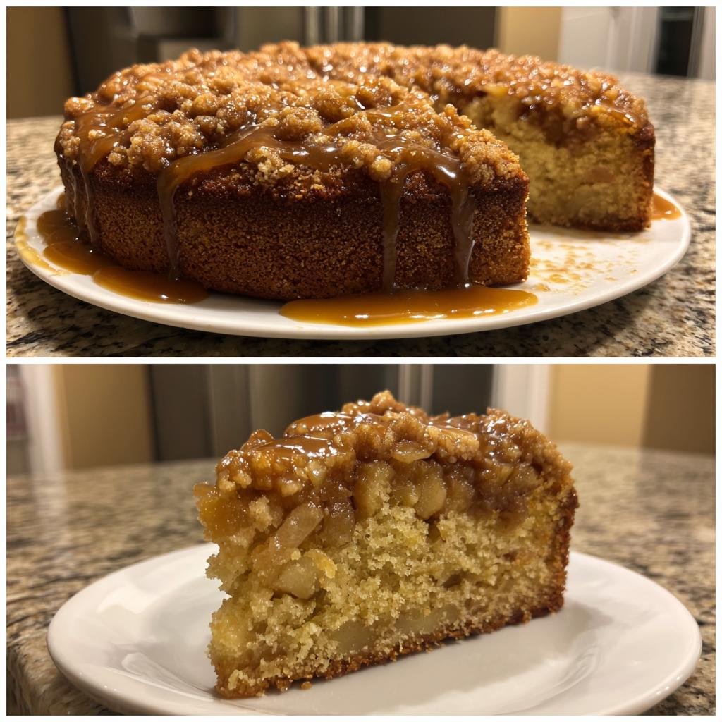 Apple Crumb Cake with Cinnamon Apple Drizzle - detail 2