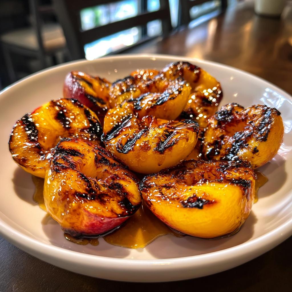 Caramelized Grilled Summer Peaches - detail 2