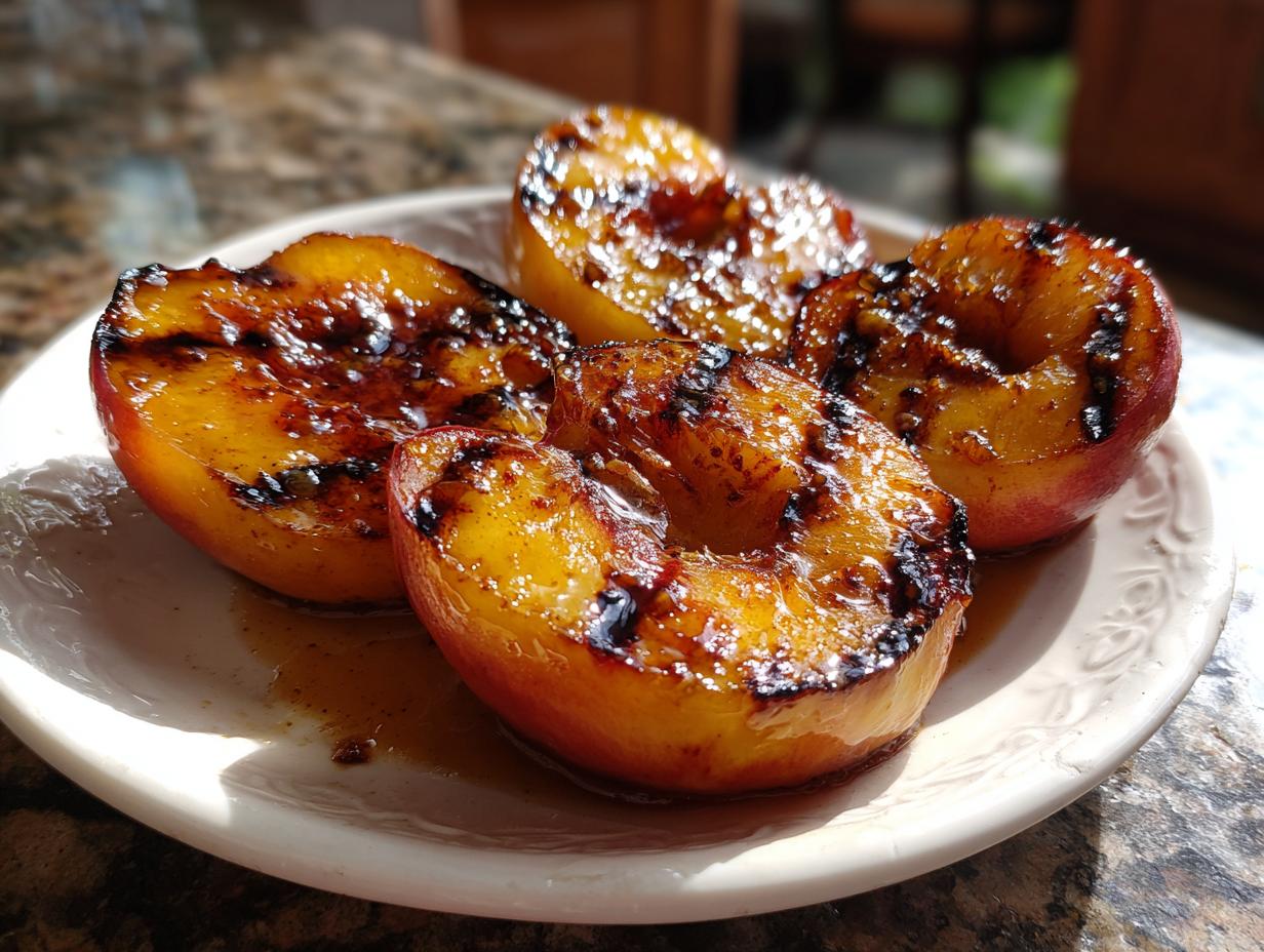 Caramelized Grilled Summer Peaches - detail 3