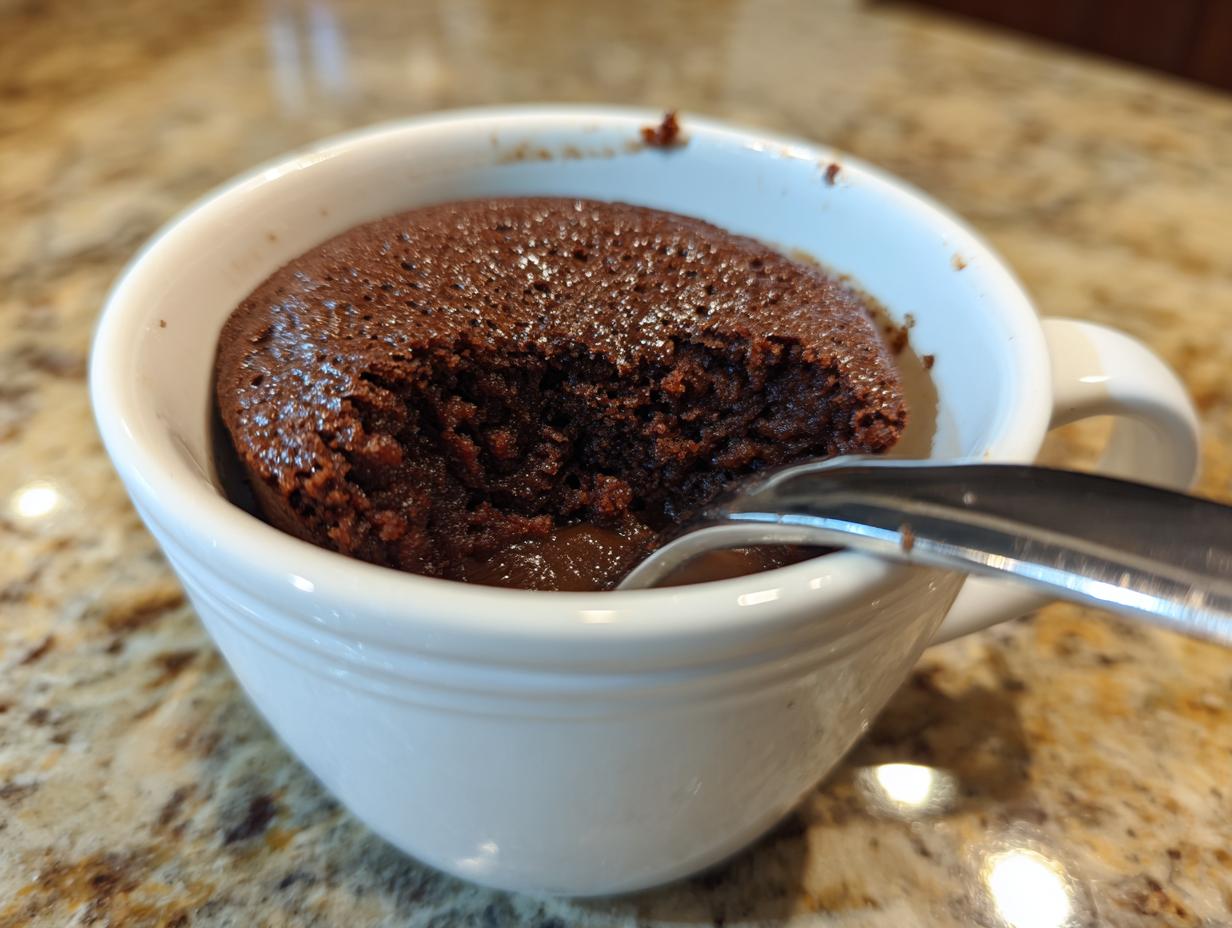 Easy Microwave Chocolate Mug Cake - detail 2