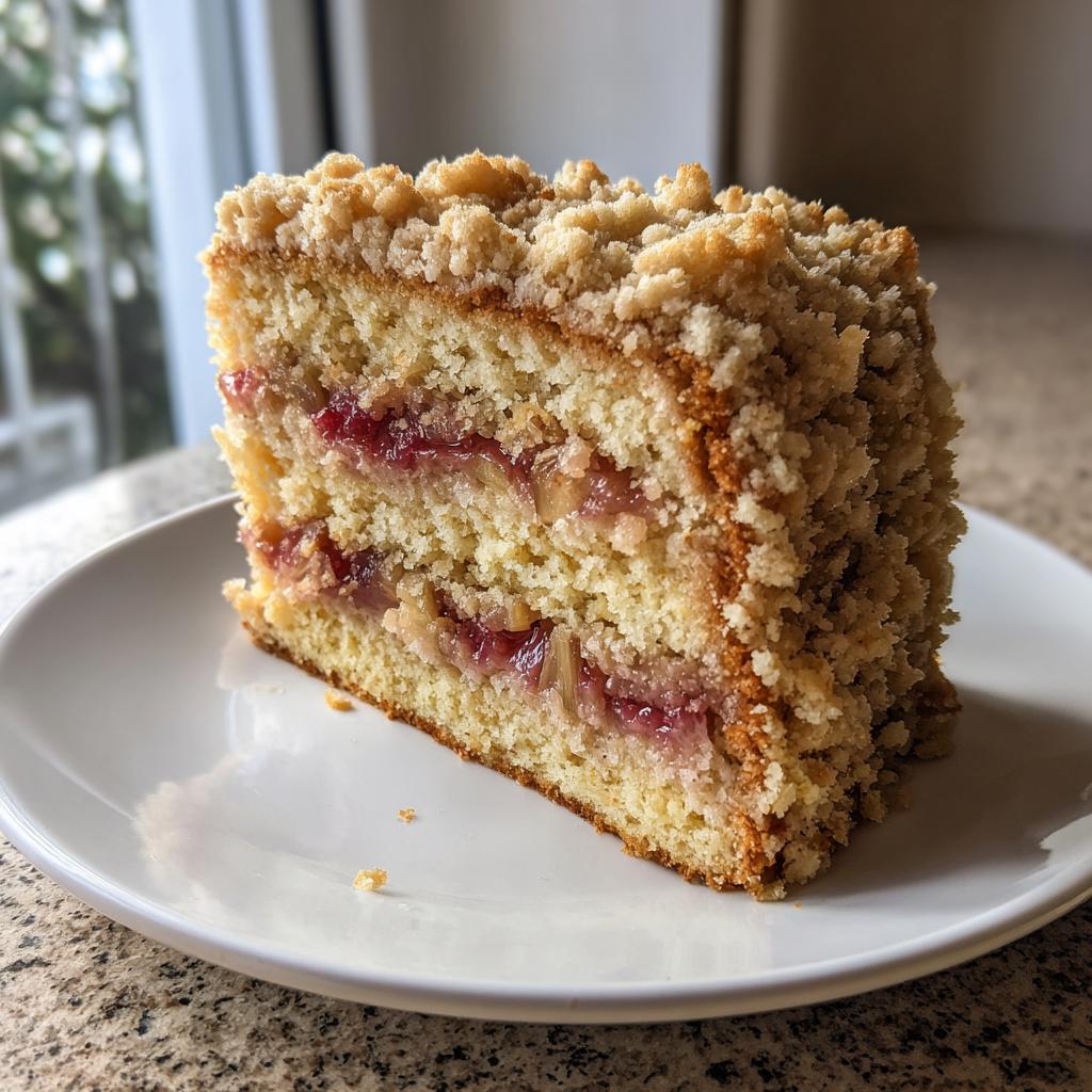 German Rhubarb Streusel Cake - detail 2