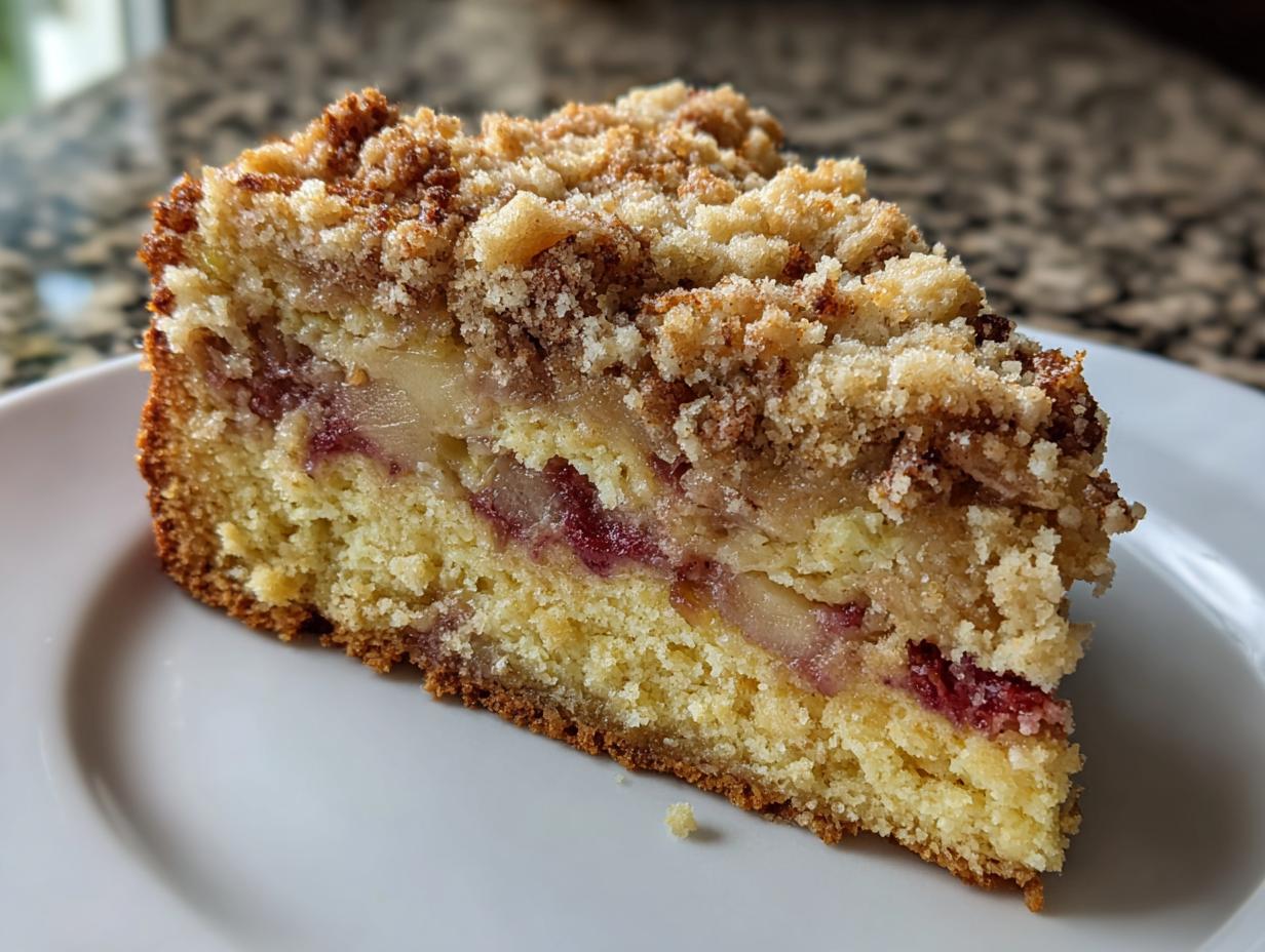 German Rhubarb Streusel Cake - detail 3