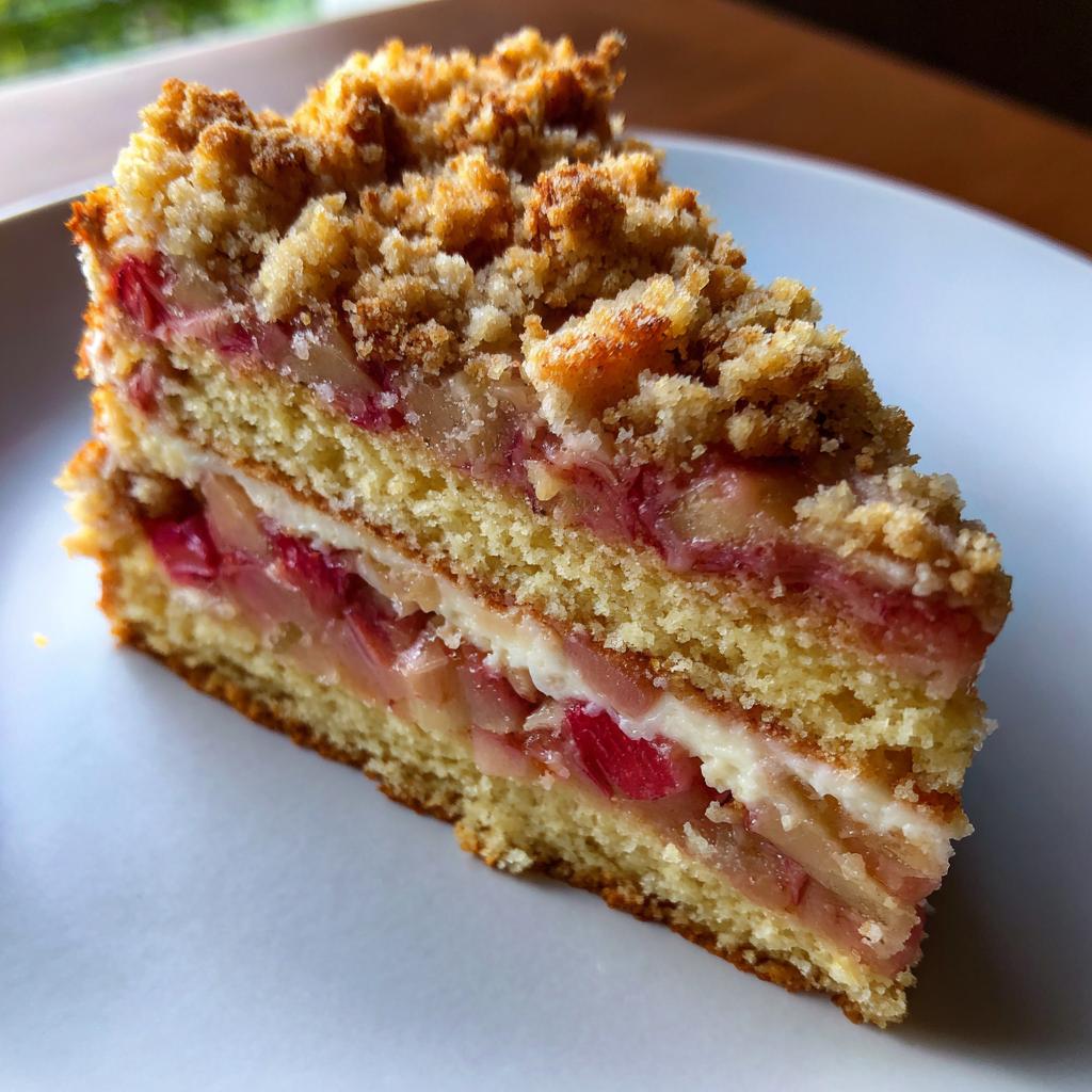 Niemiecki Rhubarb Streusel Cake: 10x Lepiej