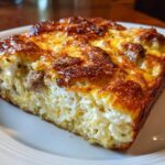 High-Protein Cottage Cheese & Turkey Sausage Breakfast Casserole