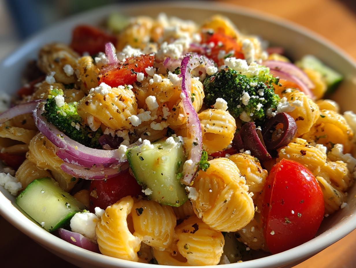 High Protein Pasta Salad Recipe Recap - detail 2