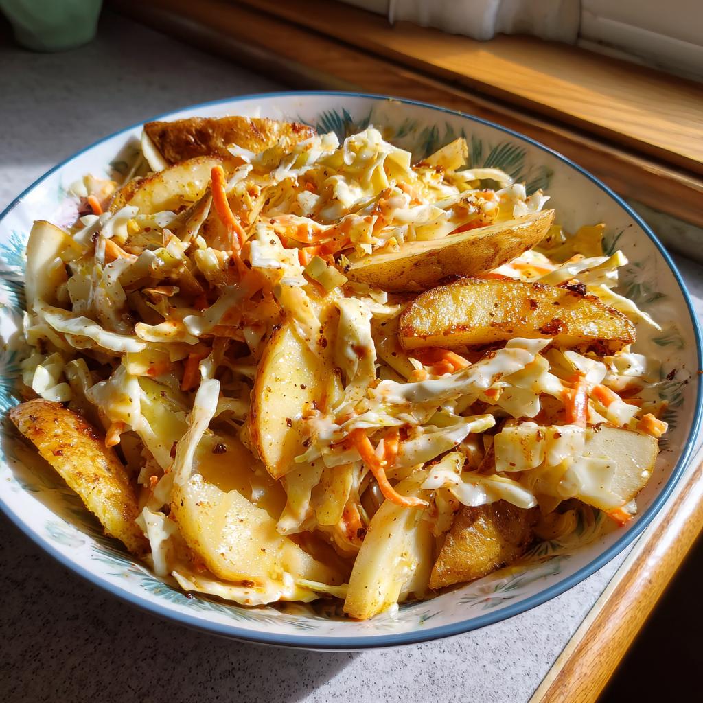 Maple-Cider Slaw with Air-Fried Apples and Potatoes - detail 2