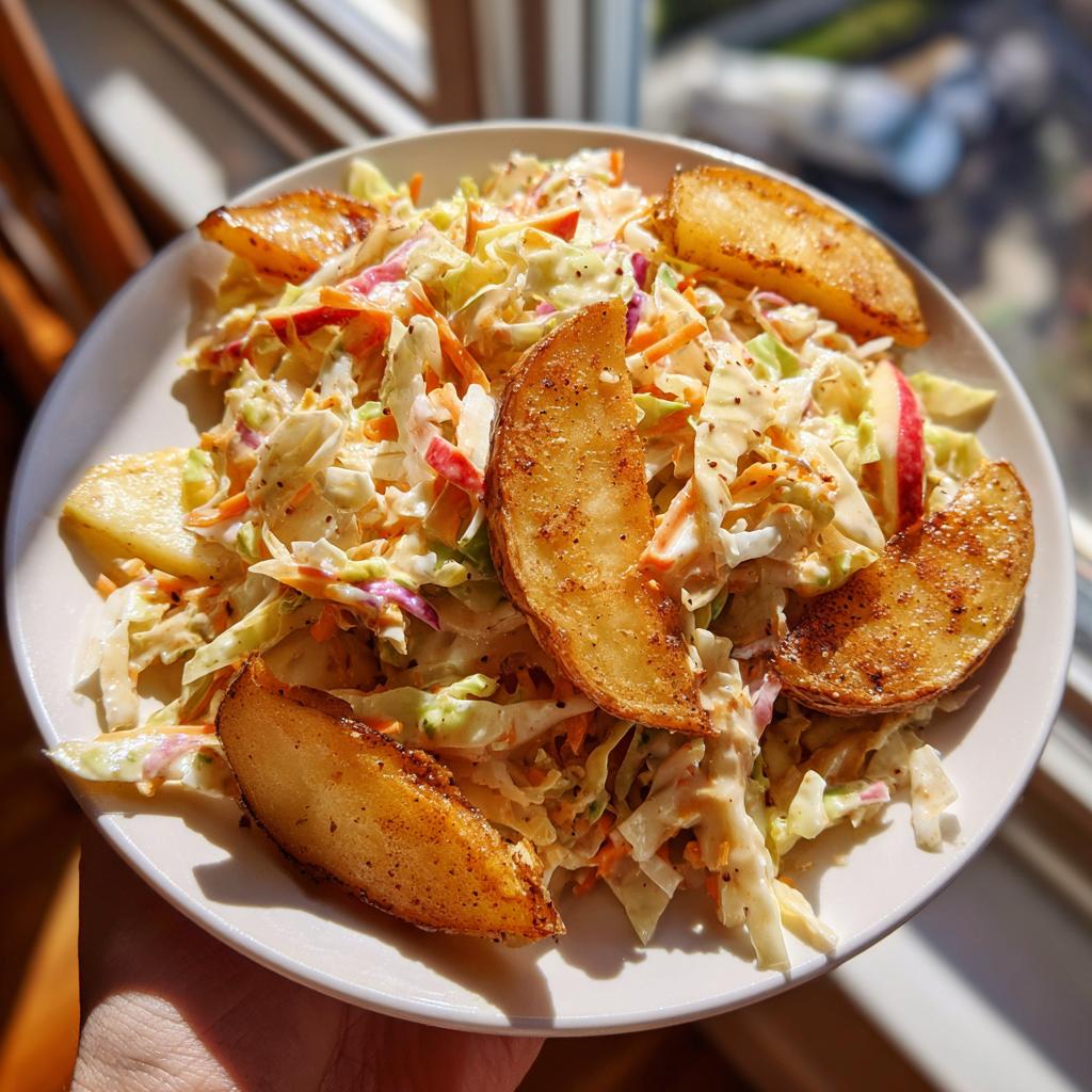 Maple-Cider Slaw with Air-Fried Apples and Potatoes - detail 3