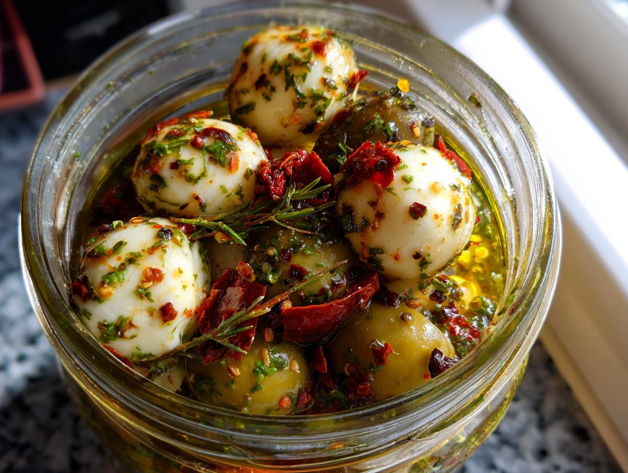 Zachwycające Marinated Mozzarella Balls: 10 min