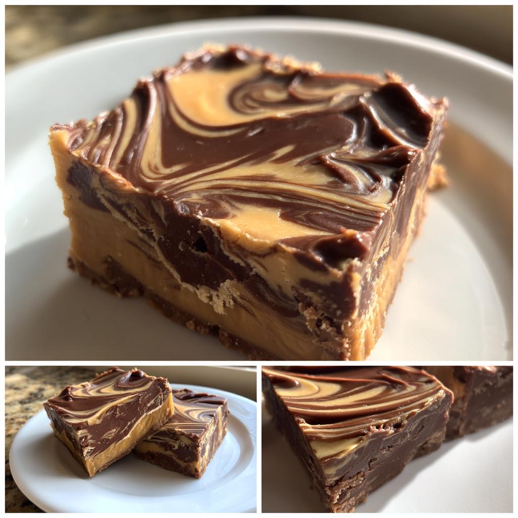 Microwave Peanut Butter Chocolate Swirl Fudge - detail 1