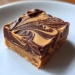 Microwave Peanut Butter Chocolate Swirl Fudge