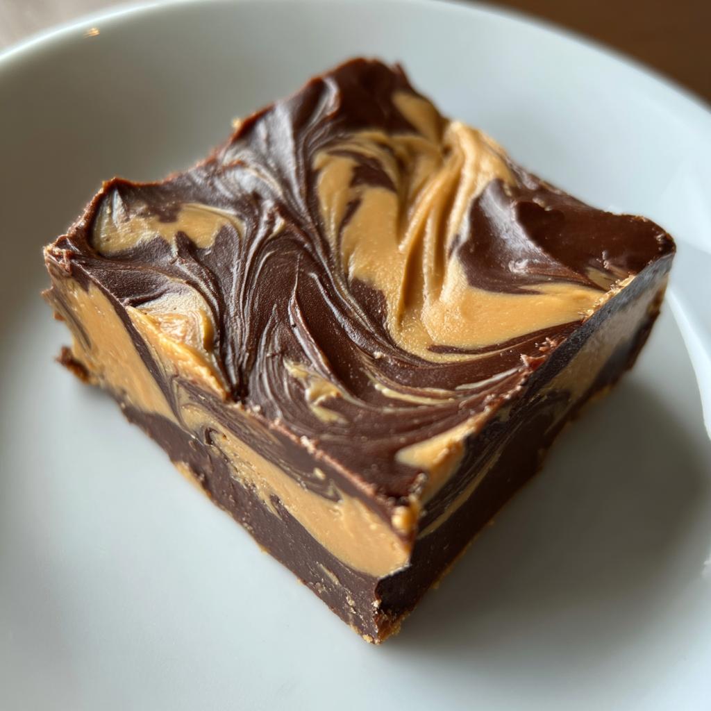 Microwave Peanut Butter Chocolate Swirl Fudge - detail 2