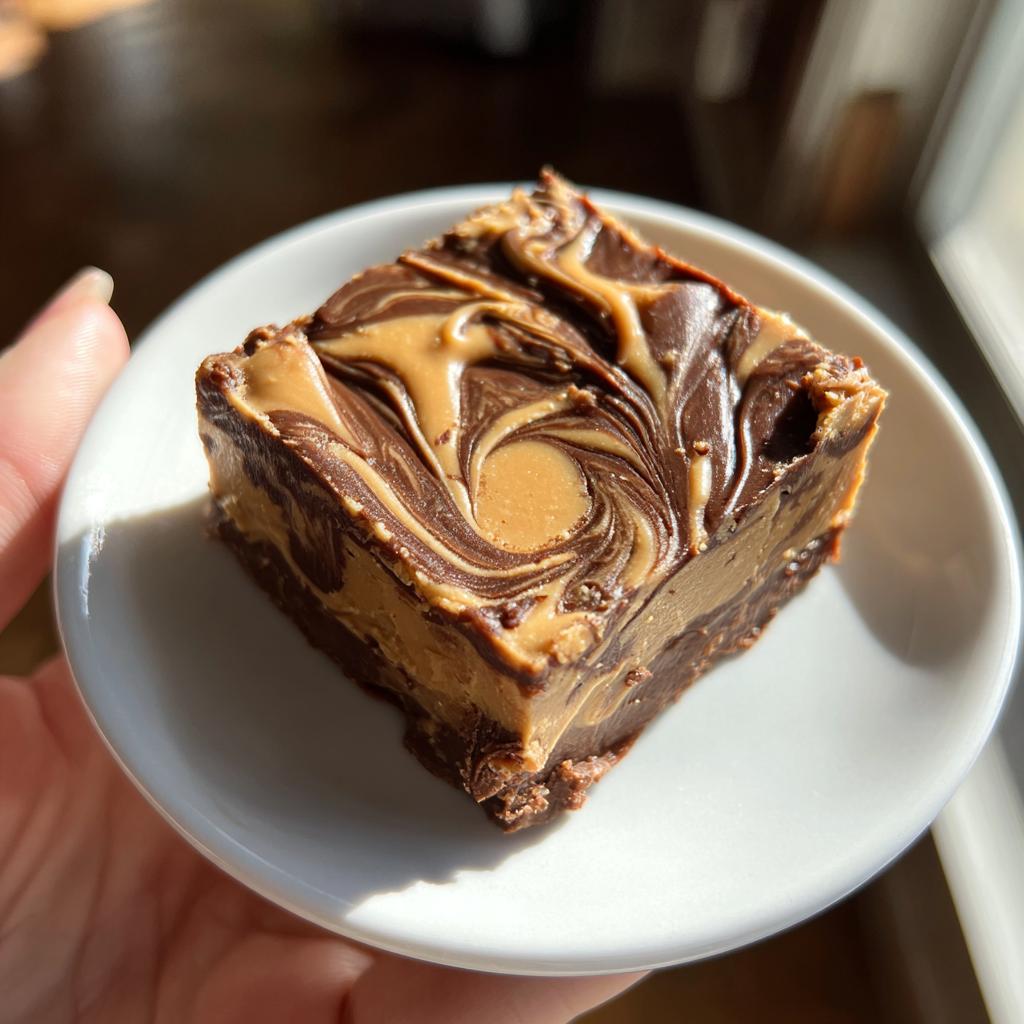 Microwave Peanut Butter Chocolate Swirl Fudge - detail 3