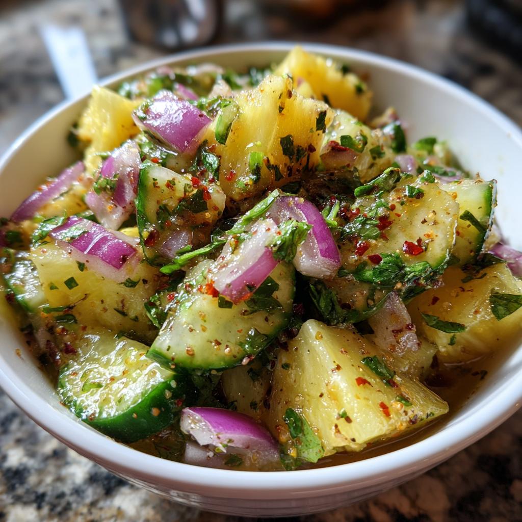 Pineapple Cucumber Salad - detail 1