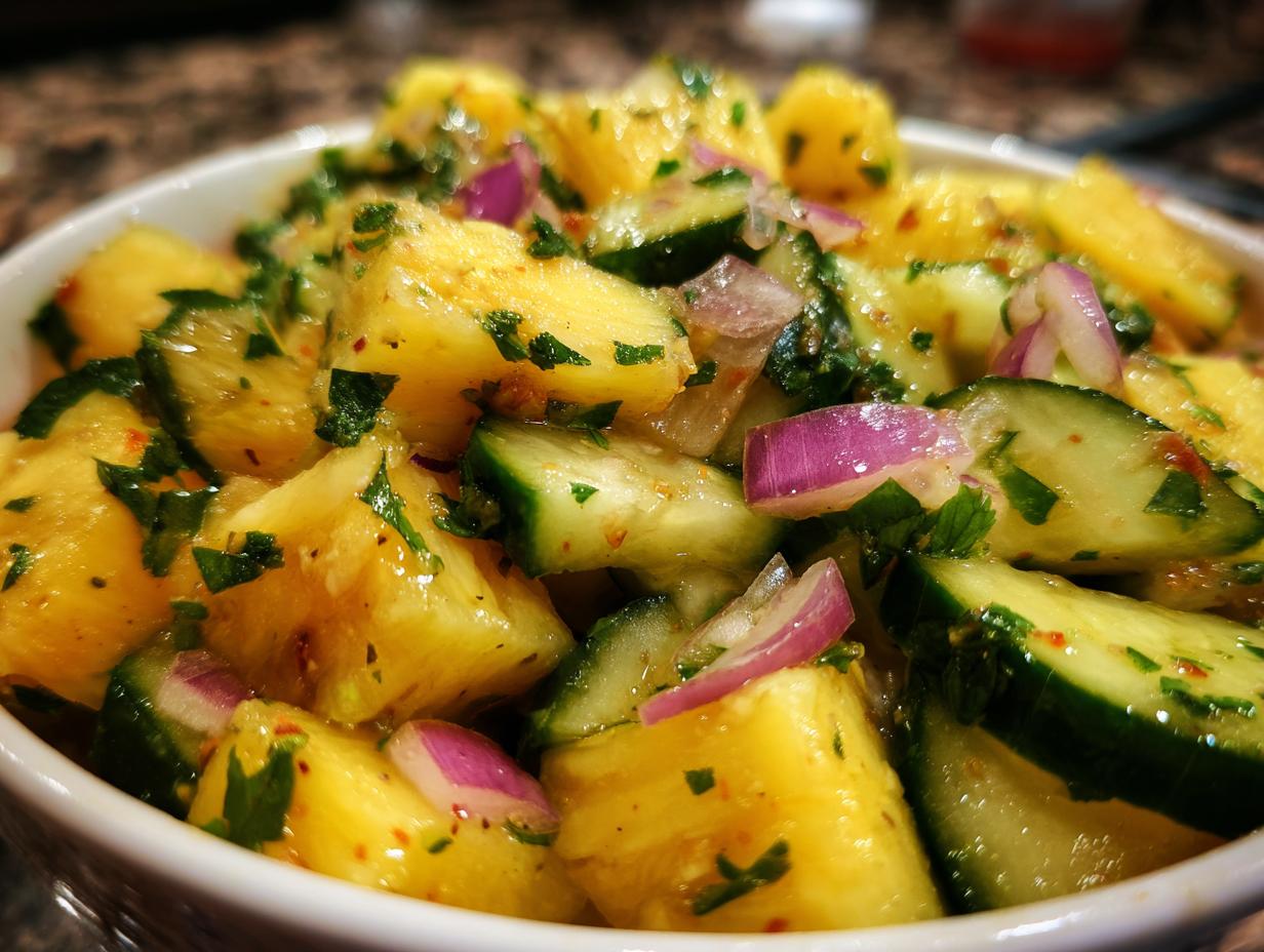 Pineapple Cucumber Salad - detail 3