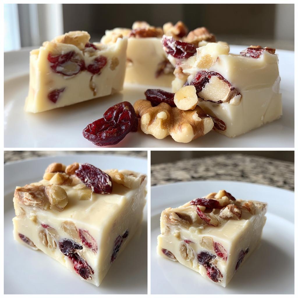 White Cranberry Walnut Nutmeg Fudge - detail 1