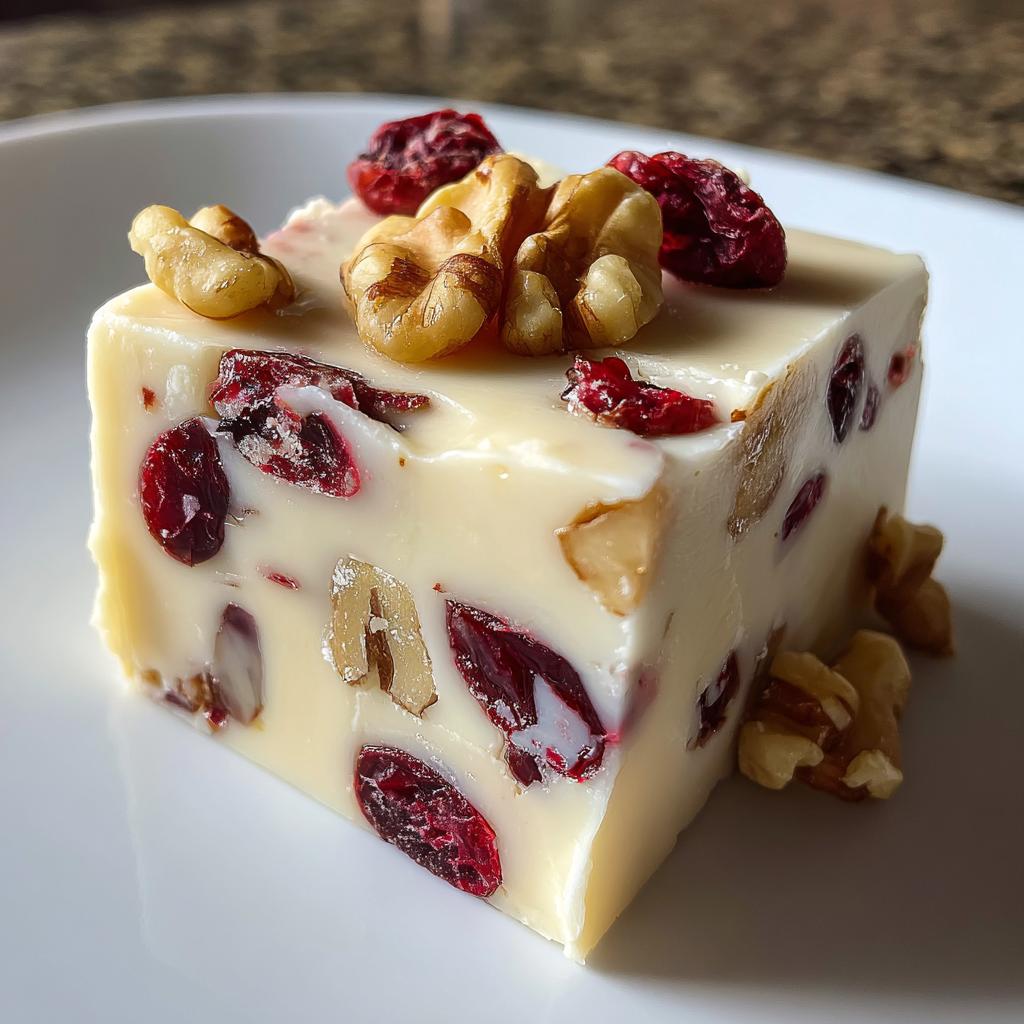 White Cranberry Walnut Nutmeg Fudge - detail 2