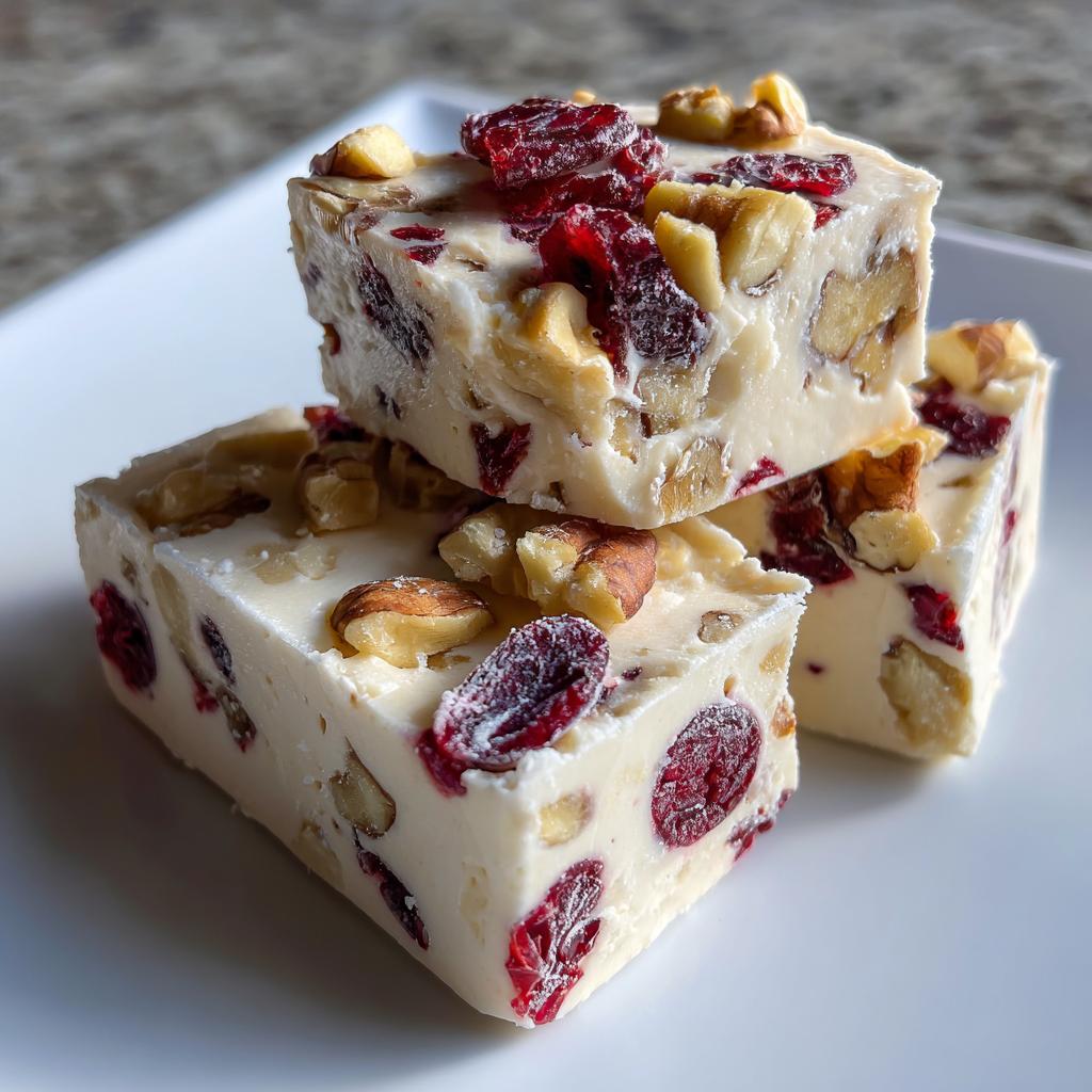 White Cranberry Walnut Nutmeg Fudge - detail 4