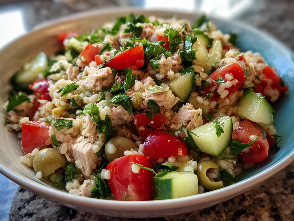 Anna’s Perfect Bulgar Wheat & Tuna Salad (20g Protein)