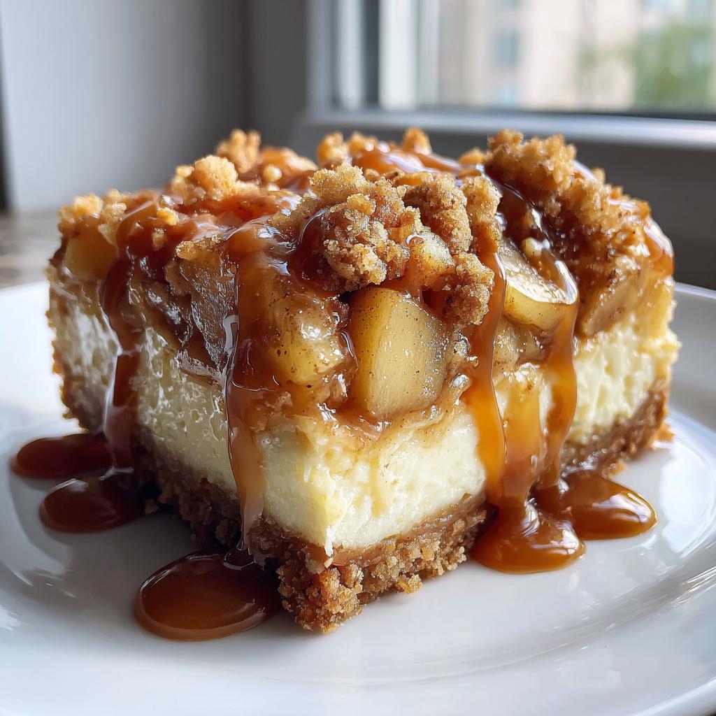 Caramel Apple Cheesecake Bars - detail 1