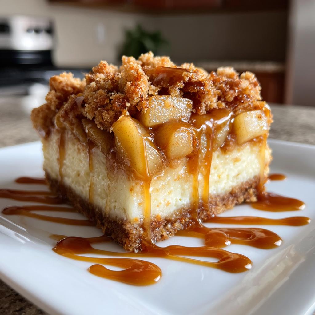 Caramel Apple Cheesecake Bars - detail 2