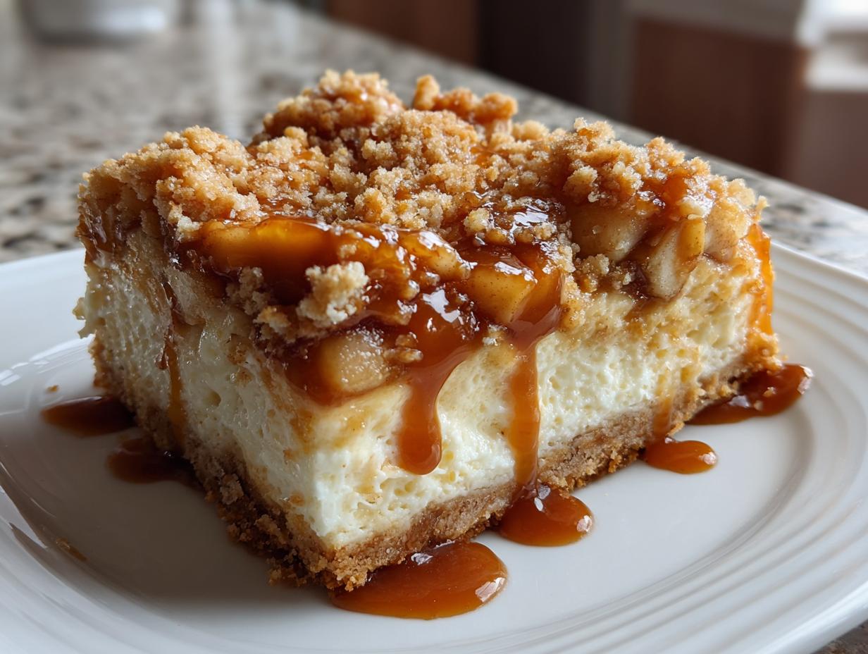 Caramel Apple Cheesecake Bars You’ll Adore