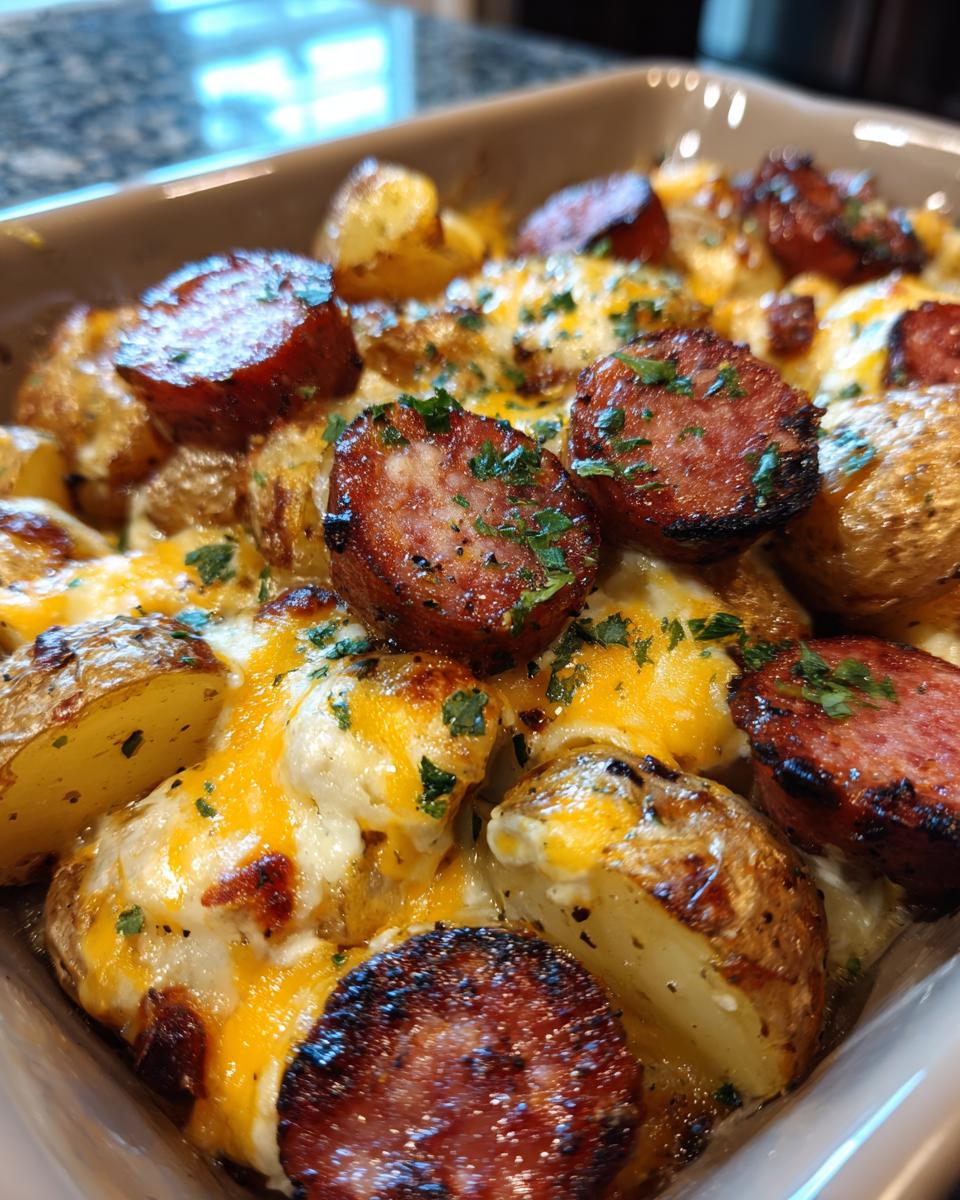 Cheesy Ranch Potatoes and Smoked Sausage - detail 1