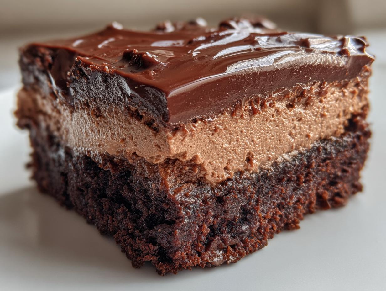 Chocolate Mousse Brownies: A Dreamy 2-Layer Treat