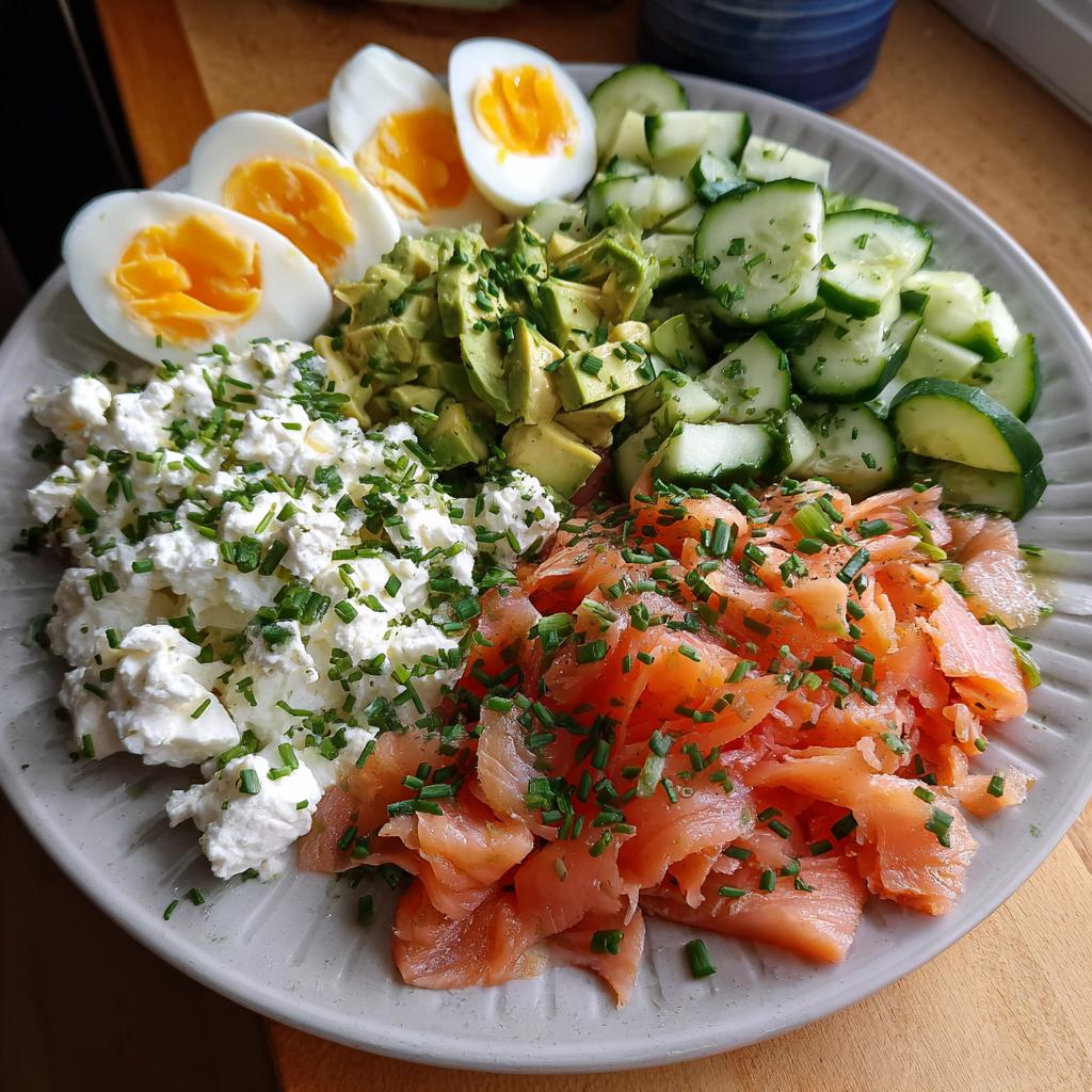 Cottage Cheese Salad With Smoked Salmon & Avocado - detail 1