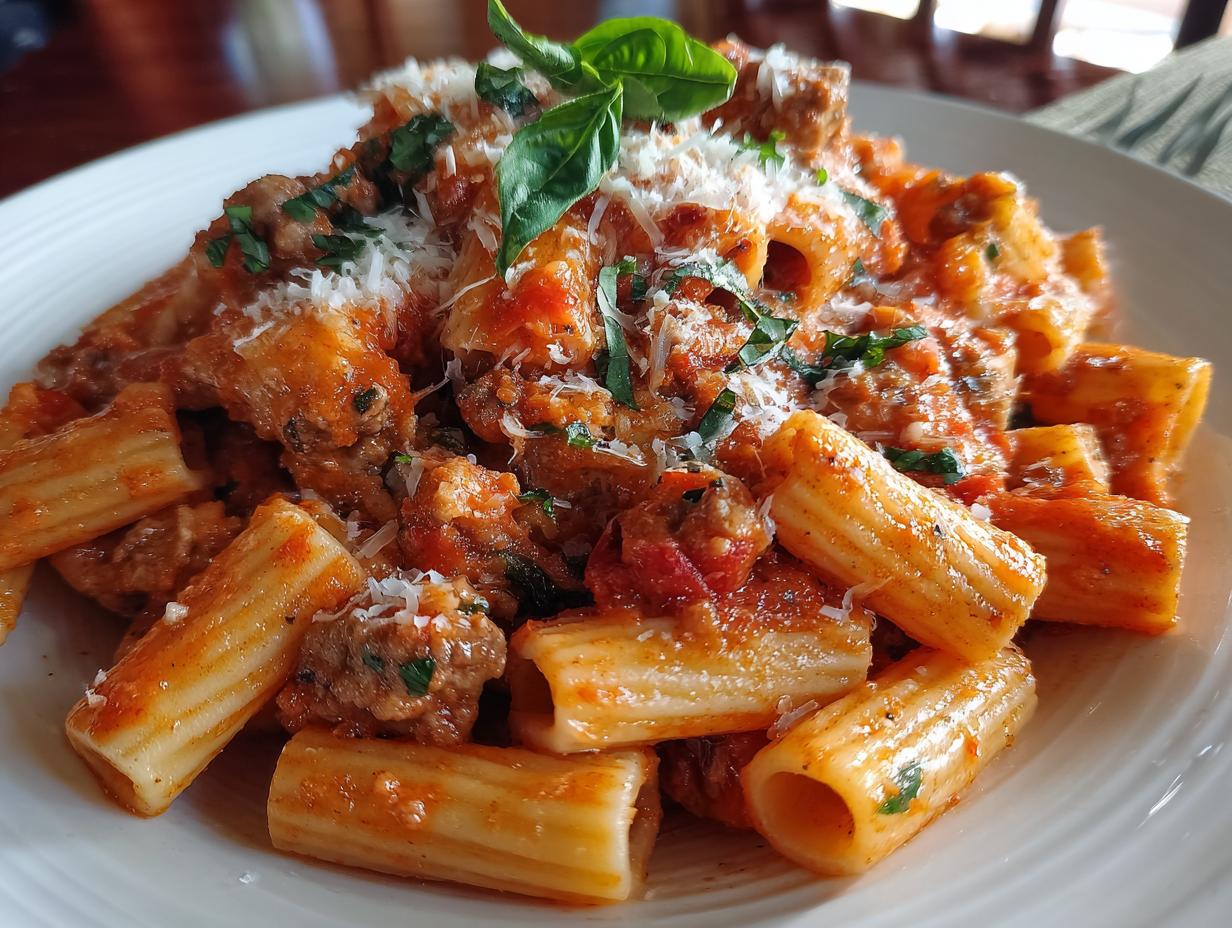 Creamy Italian Sausage Rigatoni