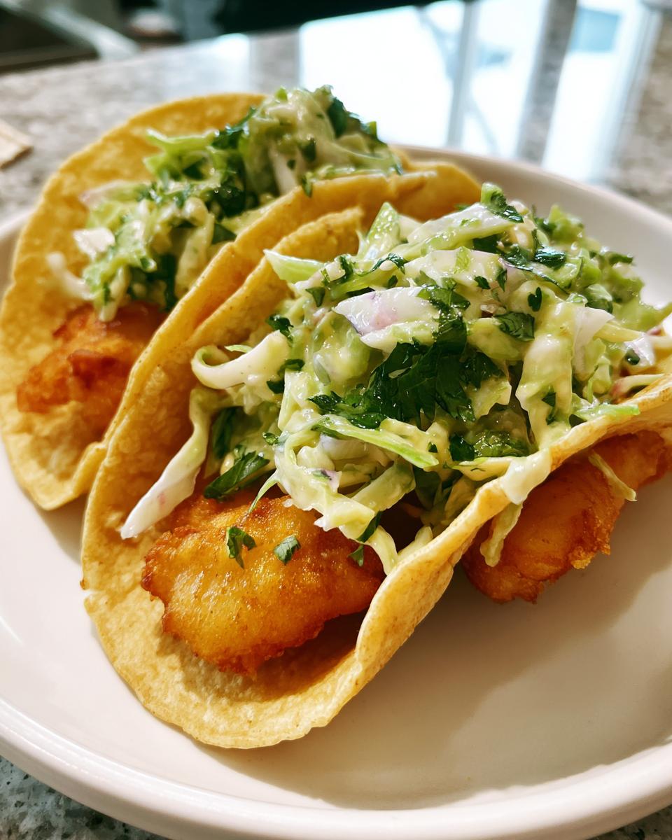 Crispy Fish Tacos with Cilantro Lime Slaw: A Crunchy, Zesty Delight - detail 1