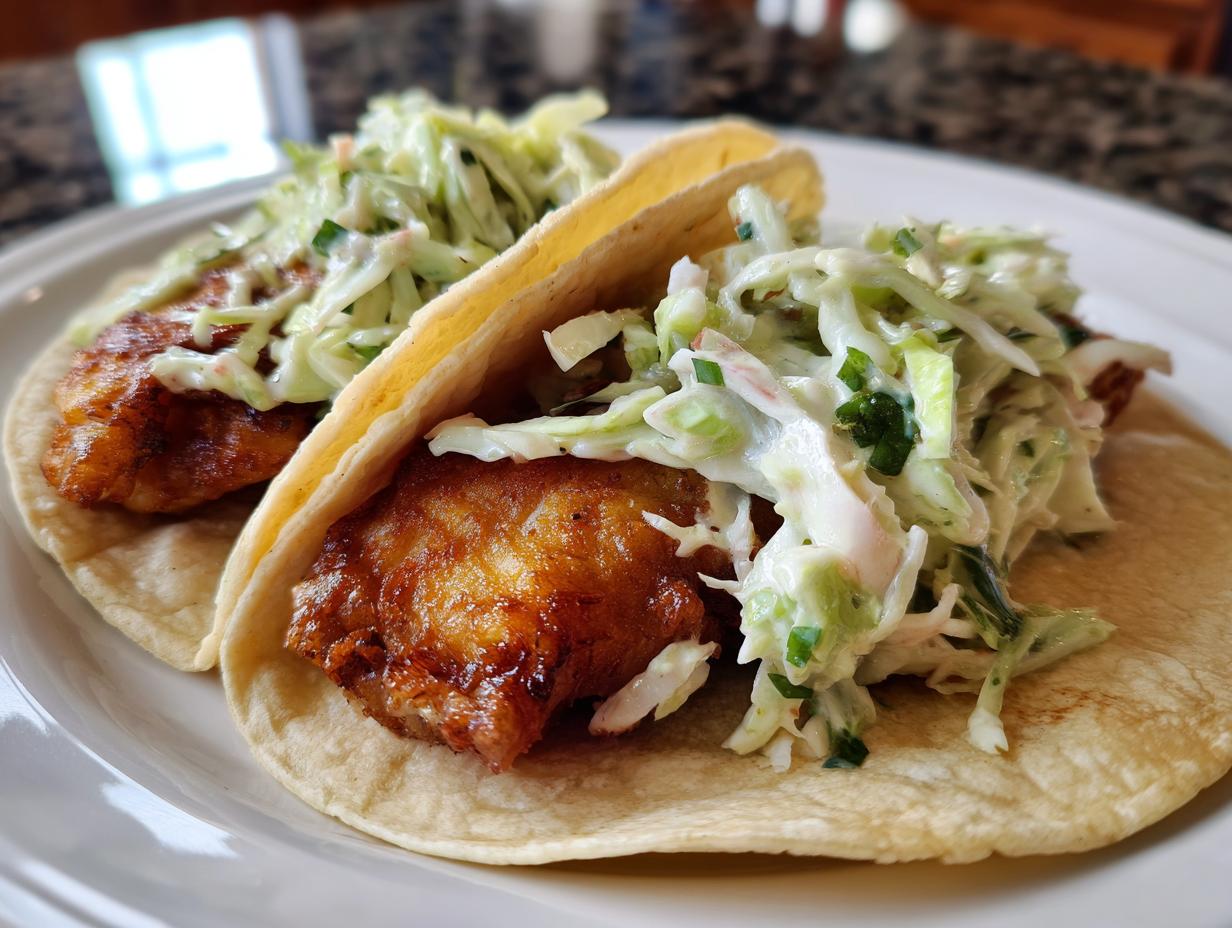 Crispy Fish Tacos with Cilantro Lime Slaw: A Crunchy, Zesty Delight