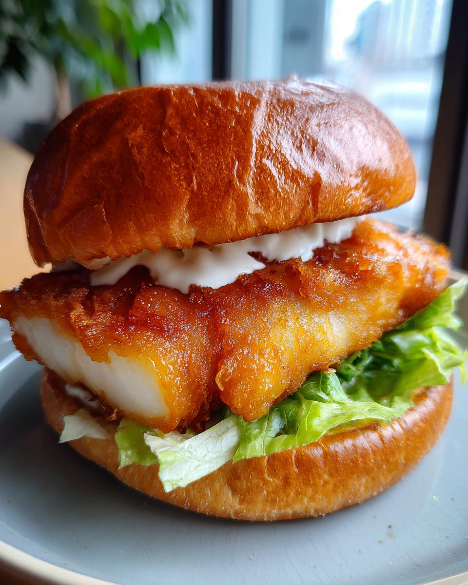 Crispy Fried Cod Fish Sandwich - detail 1