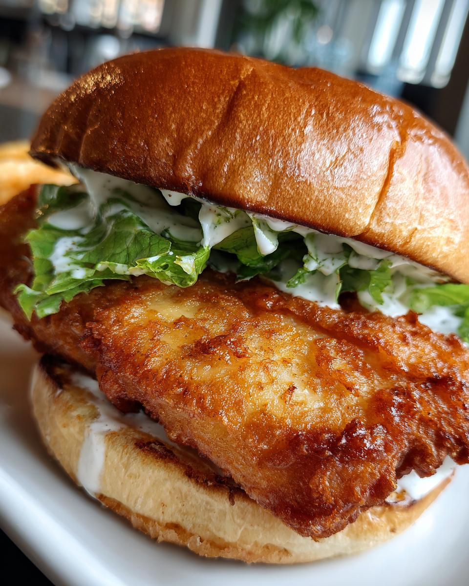 Crispy Fried Cod Fish Sandwich - detail 2