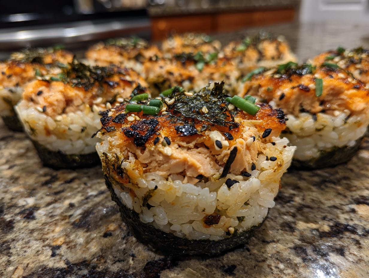 Easy Baked Salmon Sushi Cups (Viral Recipe)