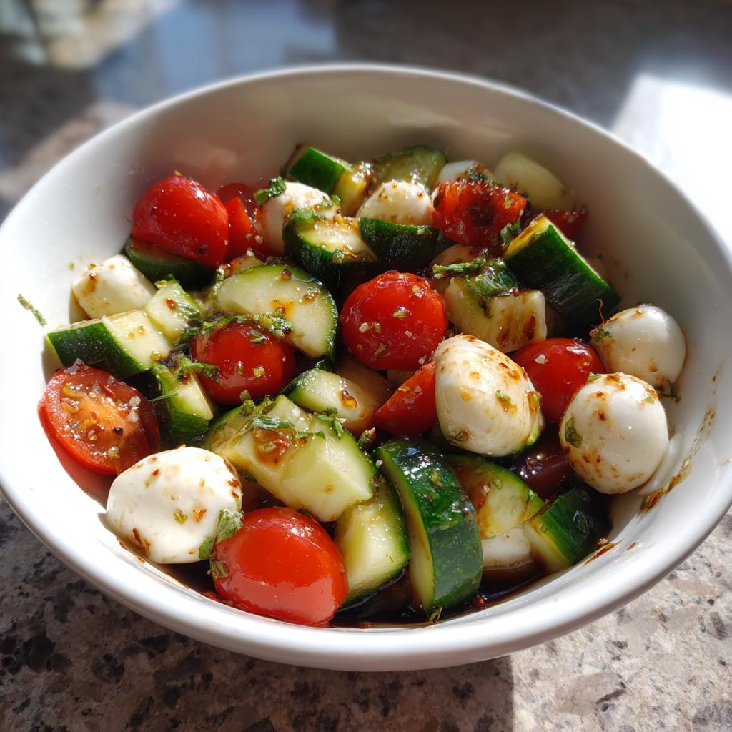 Fresh Cucumber Caprese Salad - detail 1
