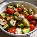 Fresh Cucumber Caprese Salad