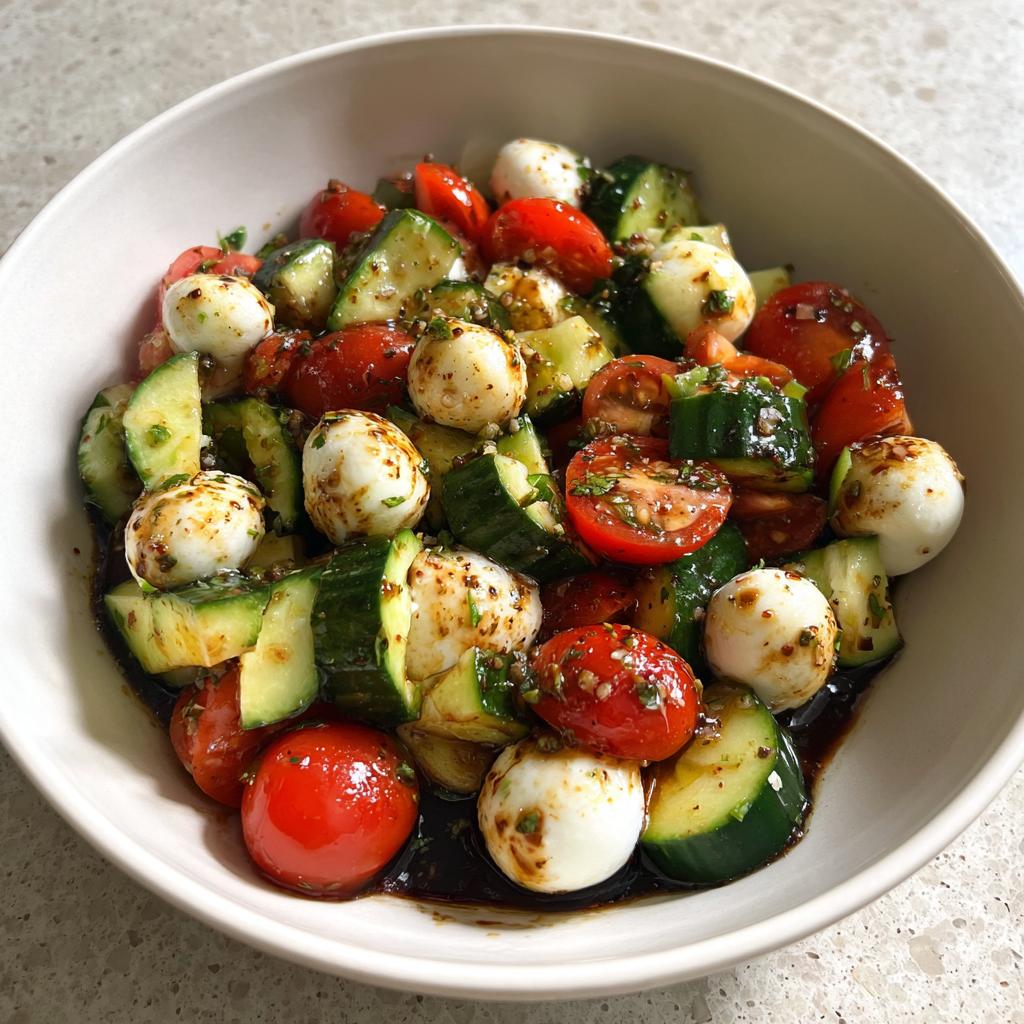 Fresh Cucumber Caprese Salad - detail 2