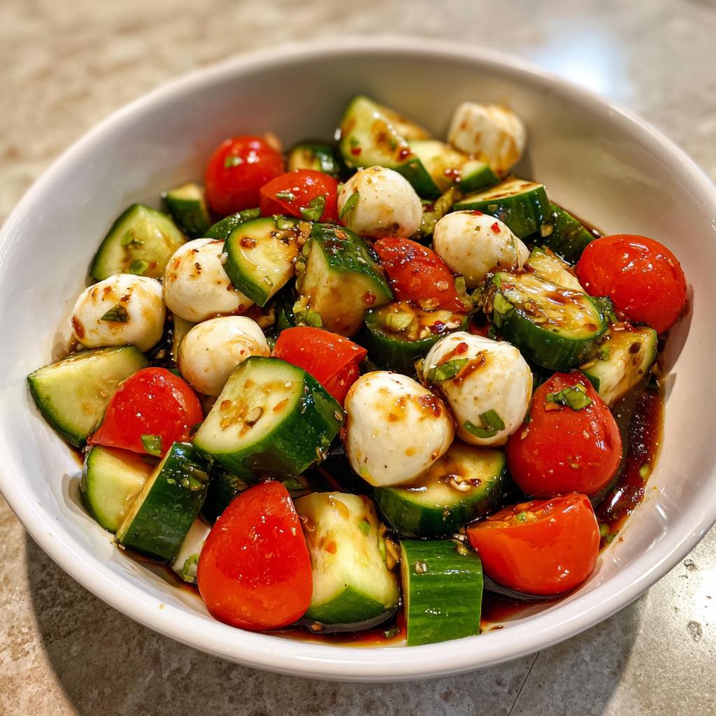 Fresh Cucumber Caprese Salad - detail 3
