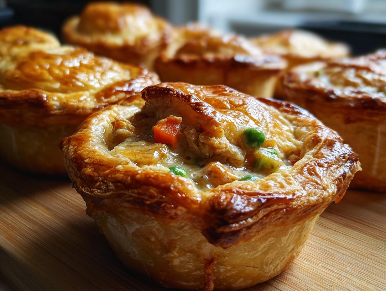 Irresistible Mini Chicken Pot Pies: 1 Bite Wonder