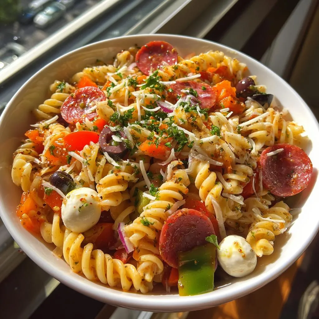 Anna’s Amazing Italian Dressing Pasta Salad