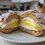 Light choux pastries filled with lemon cream