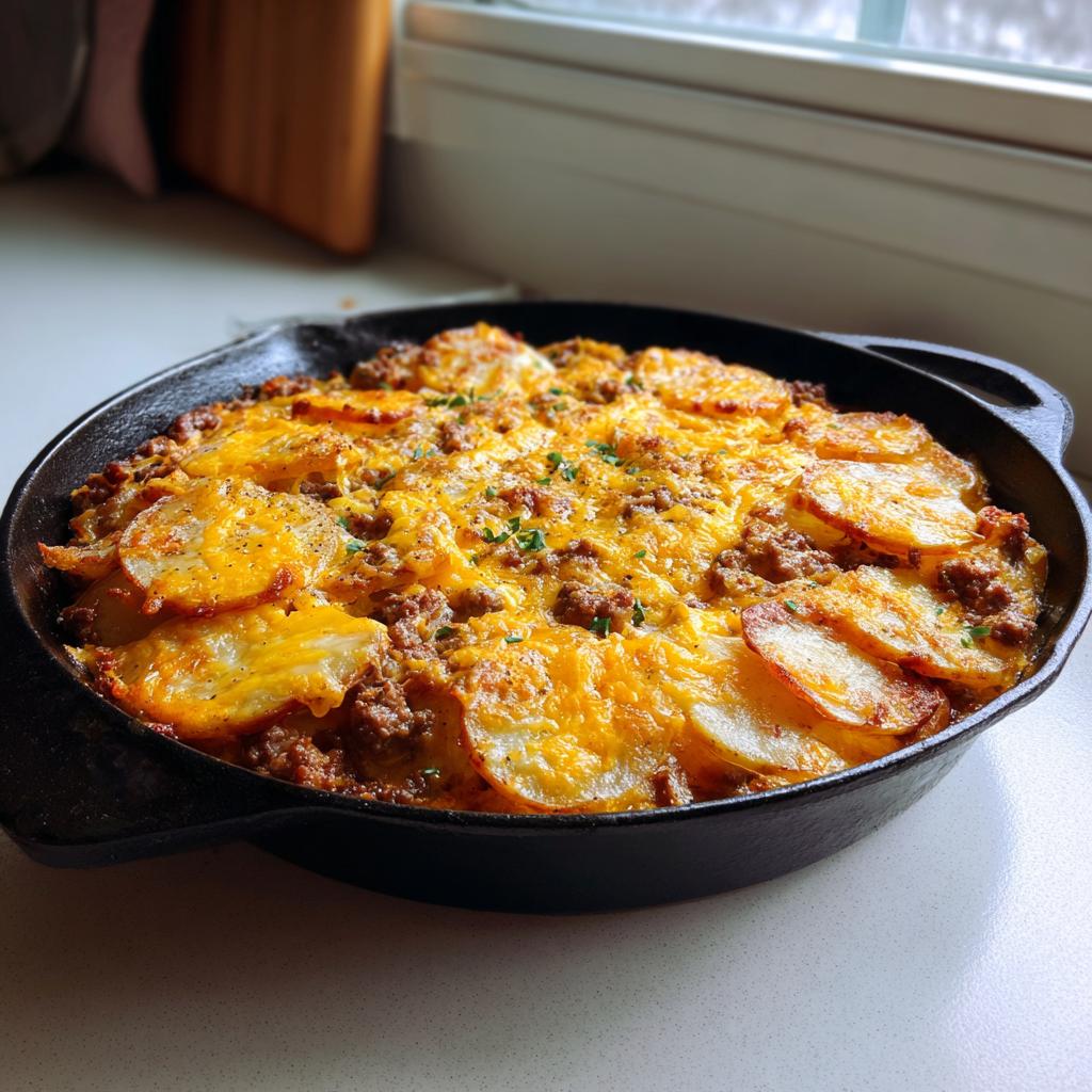 One-Pan Cheesy Meat & Potato Skillet - detail 1