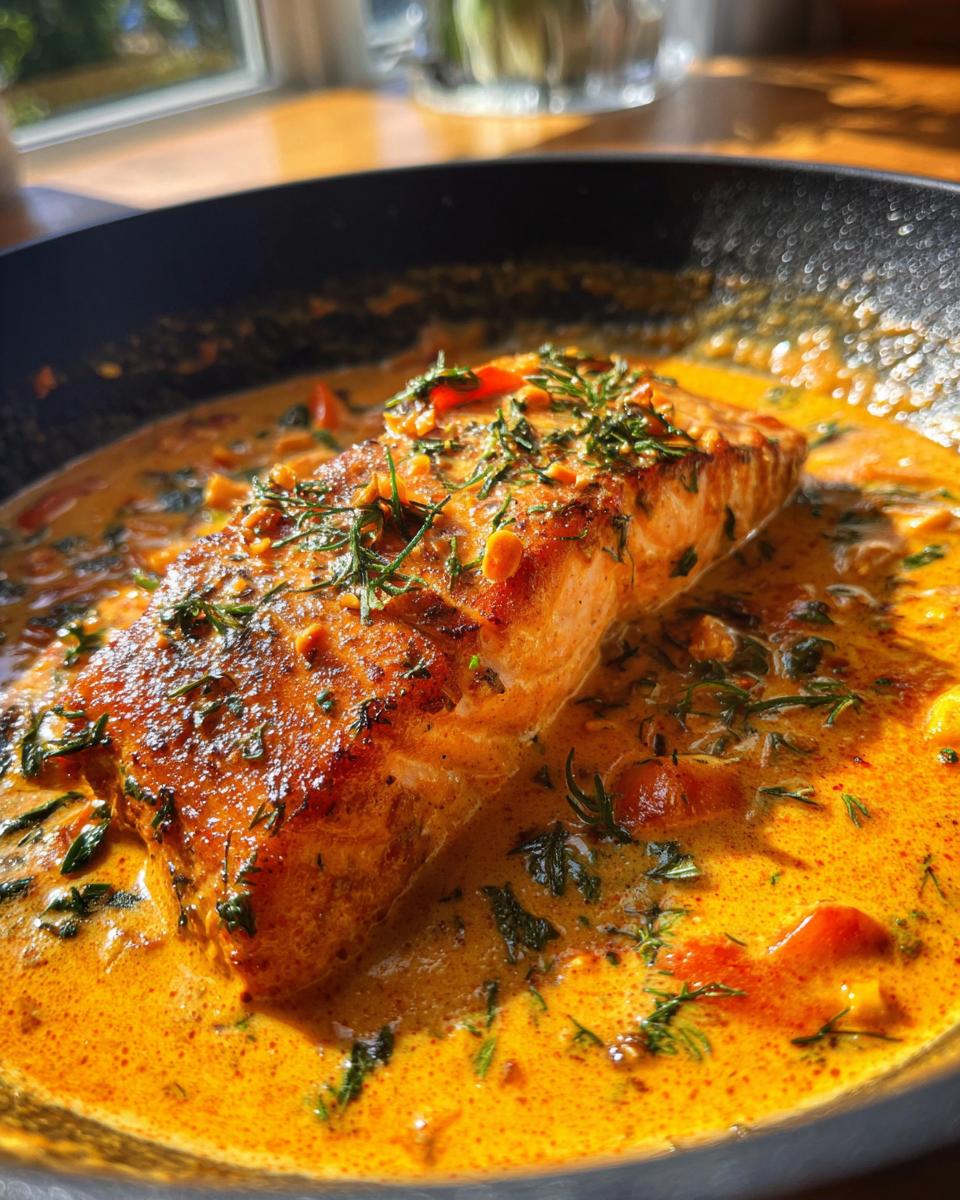 One-Pan Coconut Curry Salmon with Garlic Butter - detail 1